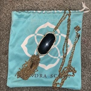 Kendra Scott Black Rayne Gold Necklace
